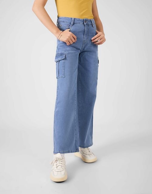 Pant Cargo Jovencita Skayh Celeste Foc