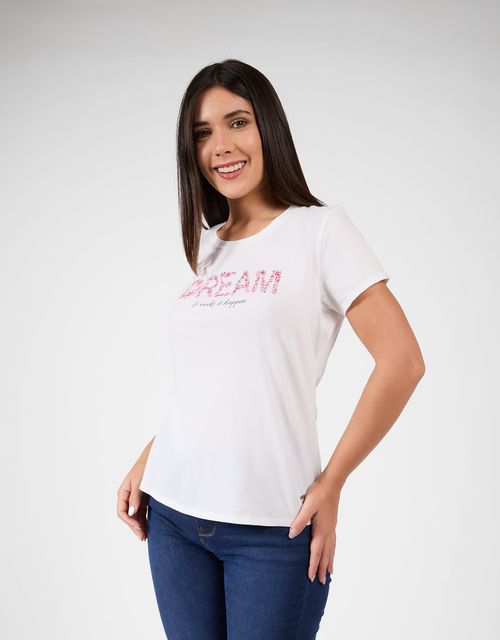 Polo Manga Corta Mujer Linay Crema Est 9