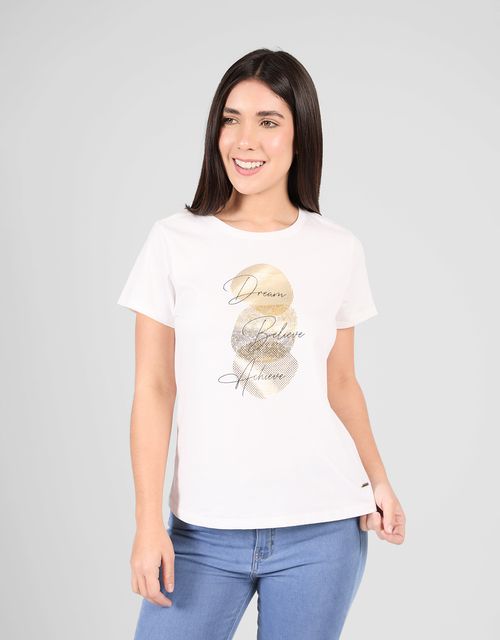 Polo Manga Corta Mujer Myrena Hueso