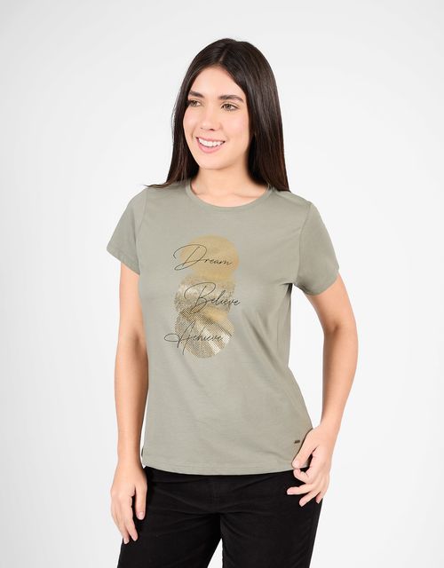 Polo Manga Corta Mujer Myrena Verde