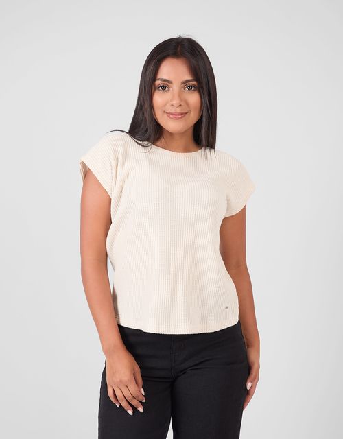 Polo Manga Kimono Mujer Tamin Beige