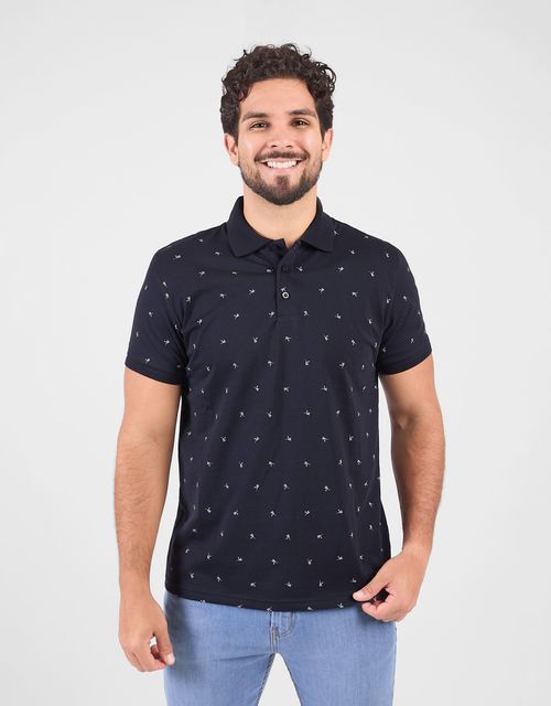 Polo Box Manga Corta Hombre Brallan Azul Noche
