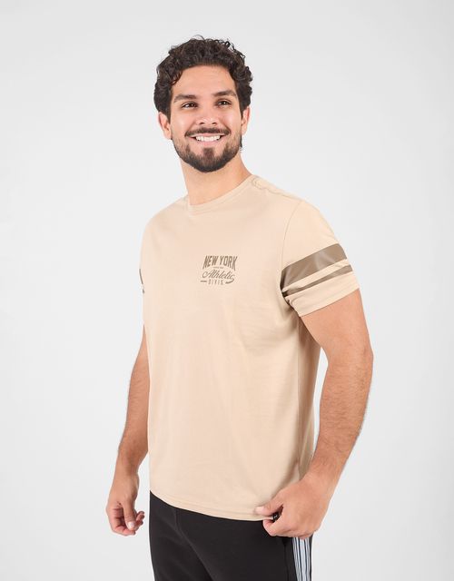 Polo Manga Corta Hombre Lone Beige