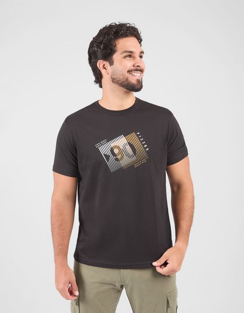 Polo Manga Corta Hombre Fined Negro
