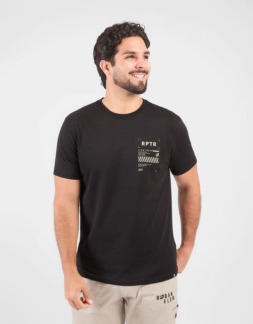 Tshirt Manga Corta Hombre Cenat Negro