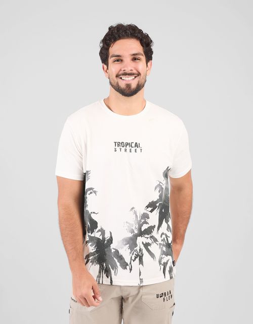 Tshirt Manga Corta Hombre Gutox Hueso