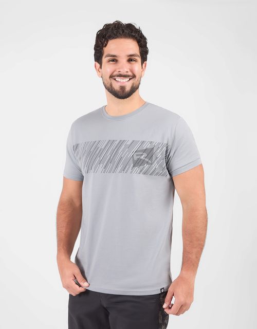 Tshirt Manga Corta Hombre Kivox Gris Basalto