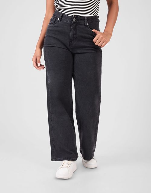 Jean Wide Leg Mujer Kalila Stone Black