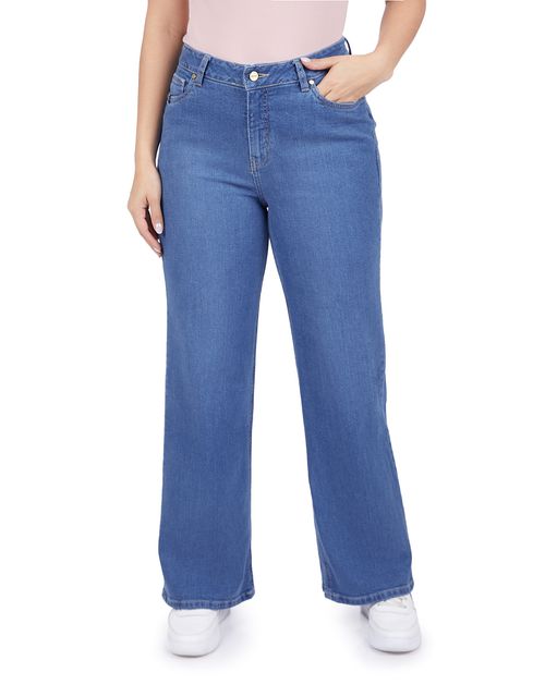 Jean Wide Leg Mujer Kalila Crystal C/E