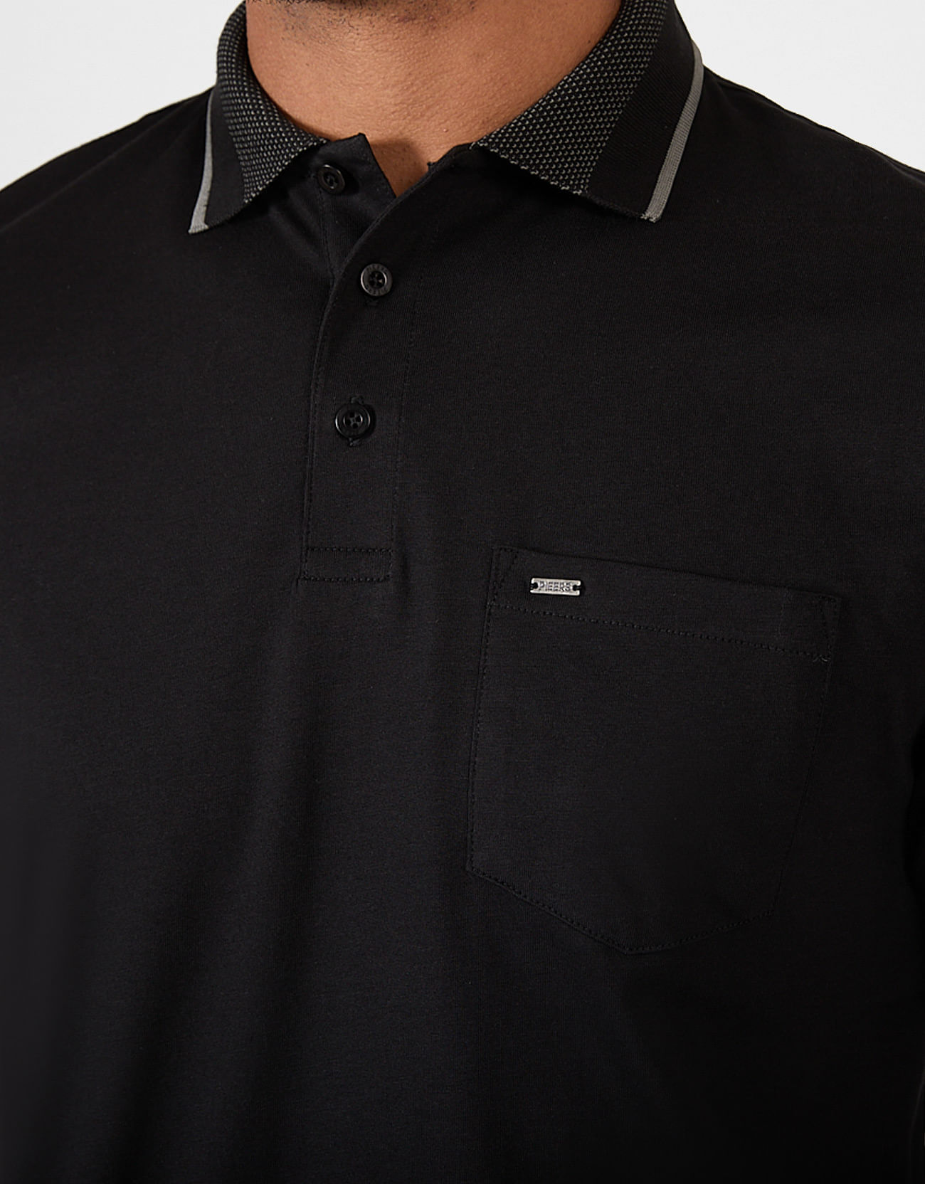 Polo Box Manga Corta Hombre Normel Negro | Pieers.com