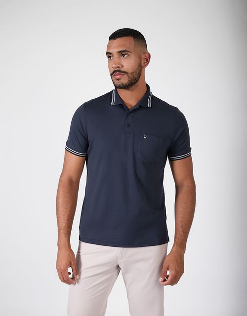Polo Box Manga Corta Hombre Fark Azul Noche