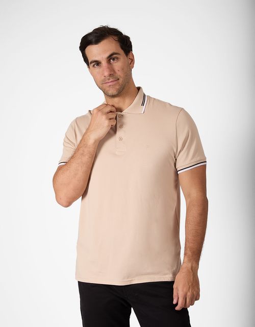 Polo Box Manga Corta Hombre Sevill Beige