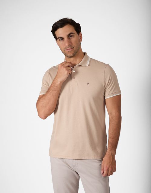 Polo Box Manga Corta Hombre Gress Beige