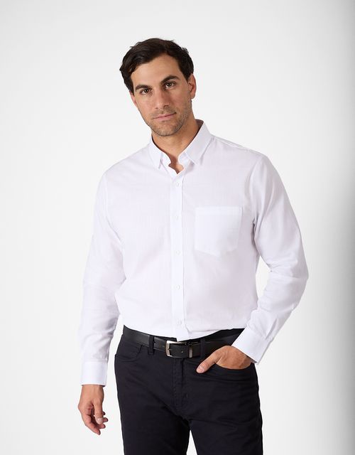 Camisa Manga Larga Hombre Rond Blanco 1
