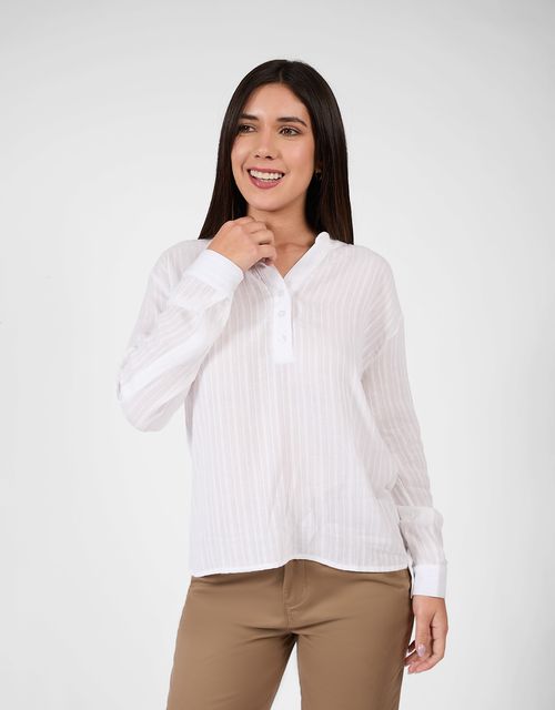 Blusas Manga Larga Mujer Mayry Perla