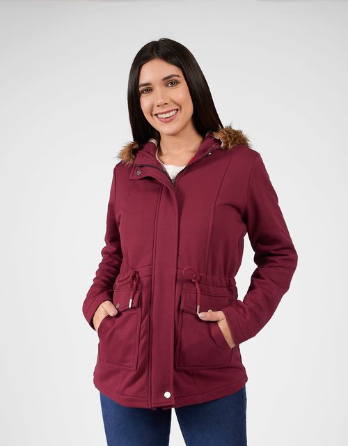 Parka Manga Larga Mujer Namora Vino
