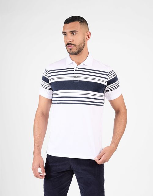 Polo Box Manga Corta Hombre Raynew Blanco