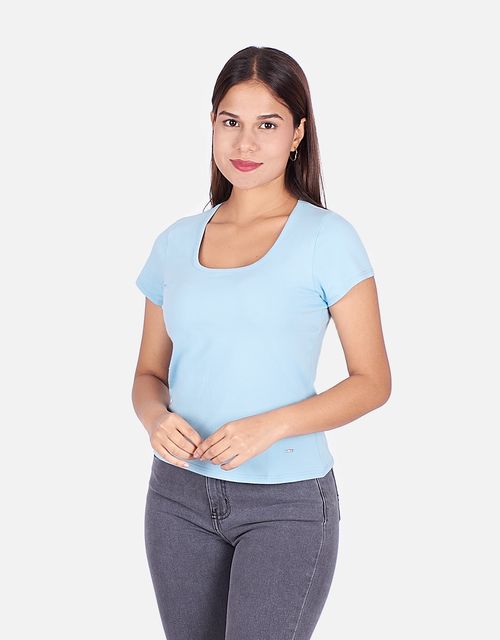 Polo Manga Corta Mujer Tryana Aqua Marine