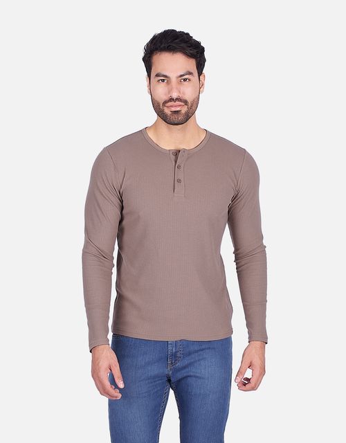 Polo Manga Larga Hombre Dander Cocoa