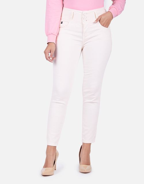 Pantalon Skinny Mujer Danesa Ecru