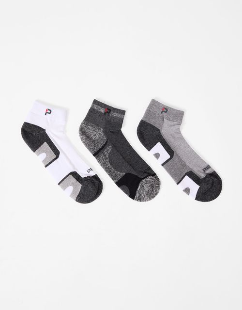 Medias Tobillero Hombre Feck Charcoal/Melange/Blanco