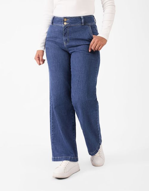 Jean Wide Leg Mujer Daria Stone