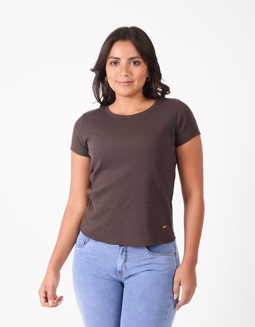 Polo Manga Corta Mujer Tais II Chocolate